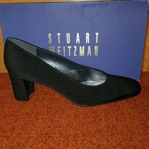 Stuart Weitzman Anna Black Peau Pumps